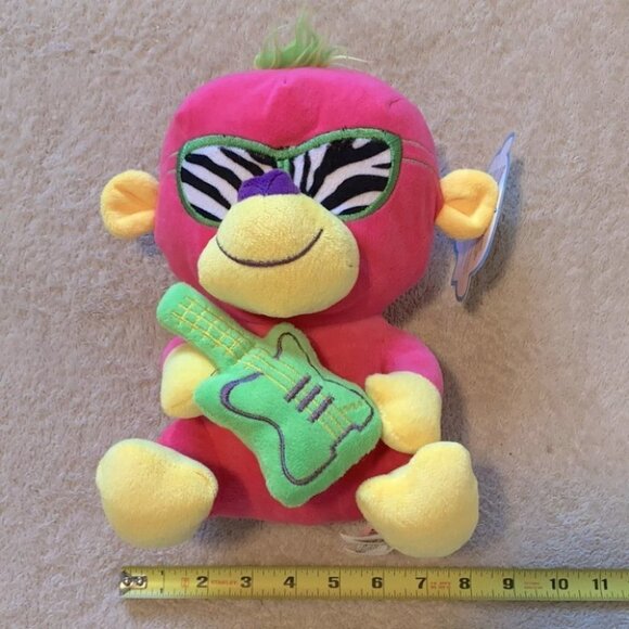 Vintage Kellytoy Pink Rockin’ Monkey Plush - Picture 8 of 9